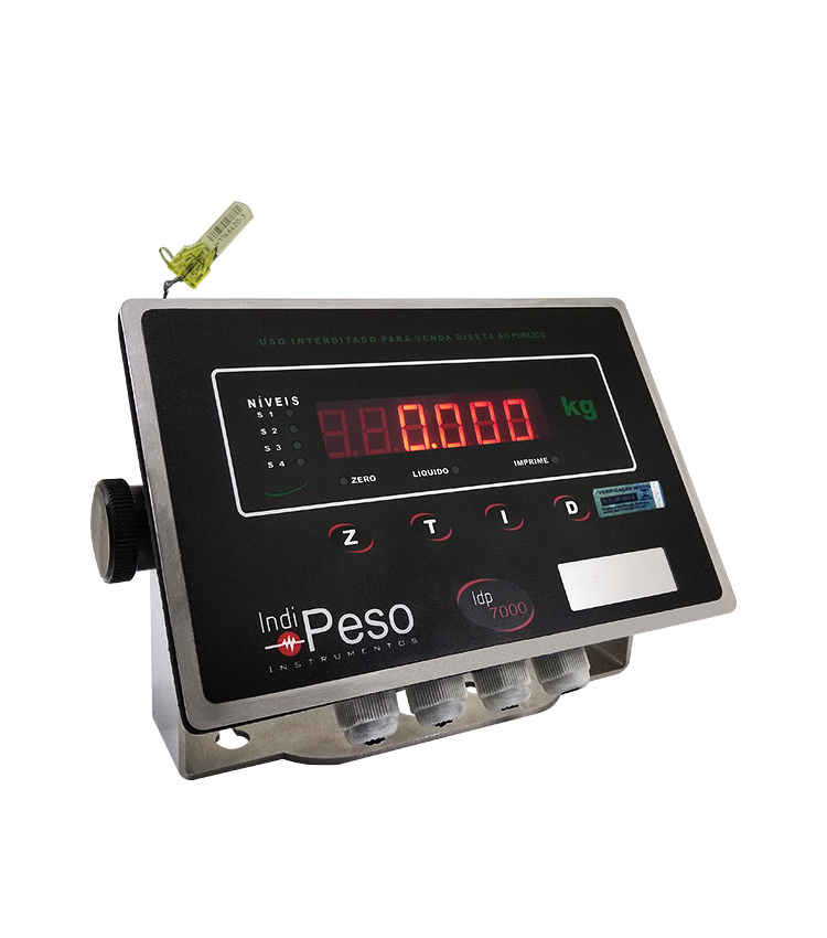 Indicador de Peso IDP7000I - UNO em Aço INOX - 175x115mm 