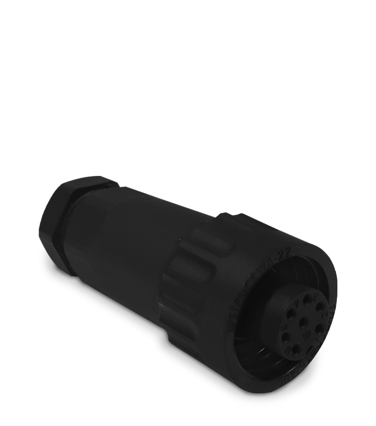Conector Blindado Fêmea com 7 Vias WA22K7ZE1 para Cabo Pendente Sem Tampa (14734)